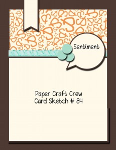 Paper Craft Crew Card Sketch #84
