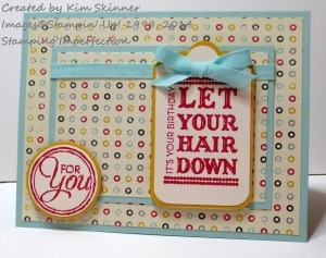 Paper Craft Crew Card Sketch #100 deisgn team sample by Kim Skinner