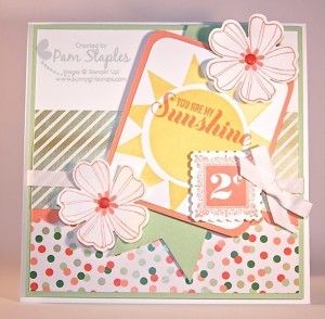 Paper Craft Crew Card Sketch #109 design team submission by Pam Staples. #stampinup #pamstaples #sunnygirlscraps