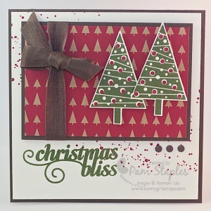 Paper Craft Crew Card Sketch #118 design team submission by Pam Staples. #stampinup #festivaloftrees #pamstaples #sunnygirlscraps