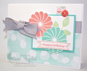 Paper Craft Crew Card Sketch #126 design team submission by Pam Staples. #stampinup #papercrafts #pamstaples #sunnygirlscraps