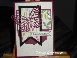 Paper Craft Crew Card Sketch #136 design team submission by Carolyn Lindenmayer. #stampinup