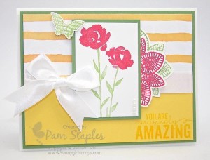 Paper Craft Crew Card Sketch #135 design team submission by Pam Staples. #stampinup #papercrafts #pamstaples #sunnygirlscraps