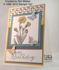 Paper Craft Crew Card Sketch #139 design team submission by Terri Walker. #stampinup #papercraftcrew #terriwalker