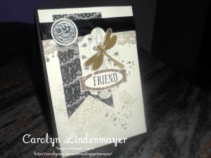 Paper Craft Crew Card Sketch #149 design team submission by Carolyn Lindenmayer. #stampinup