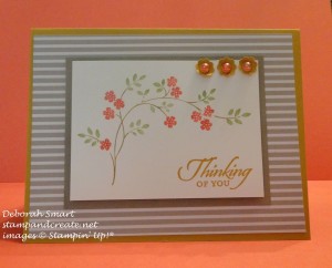 Paper Craft Crew Card Sketch #147 design team submission by Deborah Smart. #stampinup #papercraftcrew #deborahsmart