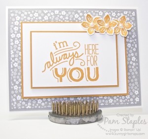 Paper Craft Crew Card Sketch #147 design team submission by Pam Staples. #stampinup #papercrafts #pamstaples #sunnygirlscraps