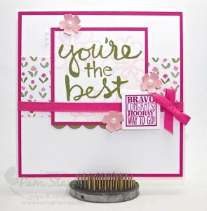Paper Craft Crew Card Sketch #151 design team submission by Pam Staples. #stampinup #papercrafts #pamstaples #sunnygirlscraps