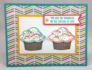 Paper Craft Crew Card Sketch #147 design team submission by Glenda Calkins. #stampinup #papercrafts #glendacalkins