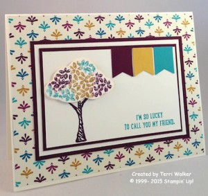 Paper Craft Crew Card Sketch #147 design team submission by Terri Walker. #stampinup #terriwalker