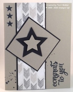 Paper Craft Crew Card Sketch #152 design team submission by Terri Walker. #stampinup #terriwalker