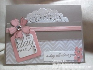 Paper Craft Crew Card Sketch #153 design team submission by Stacey Tomkowiak. #stampinup #papercraftcrew #staceytomkowiak