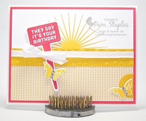 Paper Craft Crew Card Sketch #153 design team submission by Pam Staples. #stampinup #papercrafts #pamstaples #sunnygirlscraps
