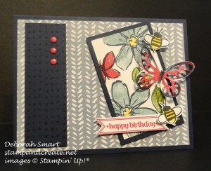 Paper Craft Crew Card Sketch #156 design team submission by Deb Smart. #stampinup #papercraftcrew #deborahsmart