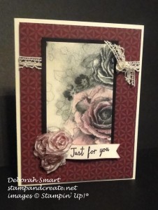 Paper Craft Crew Card Sketch #158 design team submission by Deb Smart. #stampinup #papercraftcrew #deborahsmart