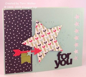 Paper Craft Crew Card Sketch #159 design team submission by Terri Walker. #stampinup #papercraftcrew #terriwalker