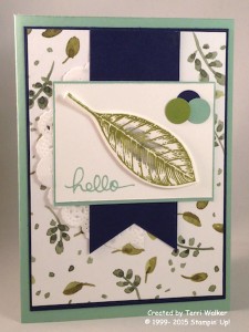 Paper Craft Crew Card Sketch #164 design team submission by Terri Walker. #stampinup #terriwalker