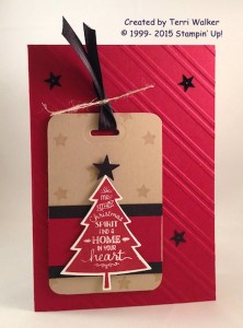 Paper Craft Crew Card Sketch #169 design team submission by Terri Walker. #stampinup #terriwalker