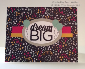 Paper Craft Crew Card Sketch #169 design team submission by Terri Walker. #stampinup #terriwalker