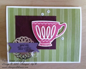 PCCC 182 A Nice Cuppa submitted by Tracie Langley. #tracielangley #stampinup #papercraftcrew #cardsketch