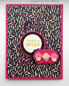 Party Wishes Paper Craft Crew Challenge 185 submission by design team member Terri Walker. #stampinup #papercraftcrew #terriwalker
